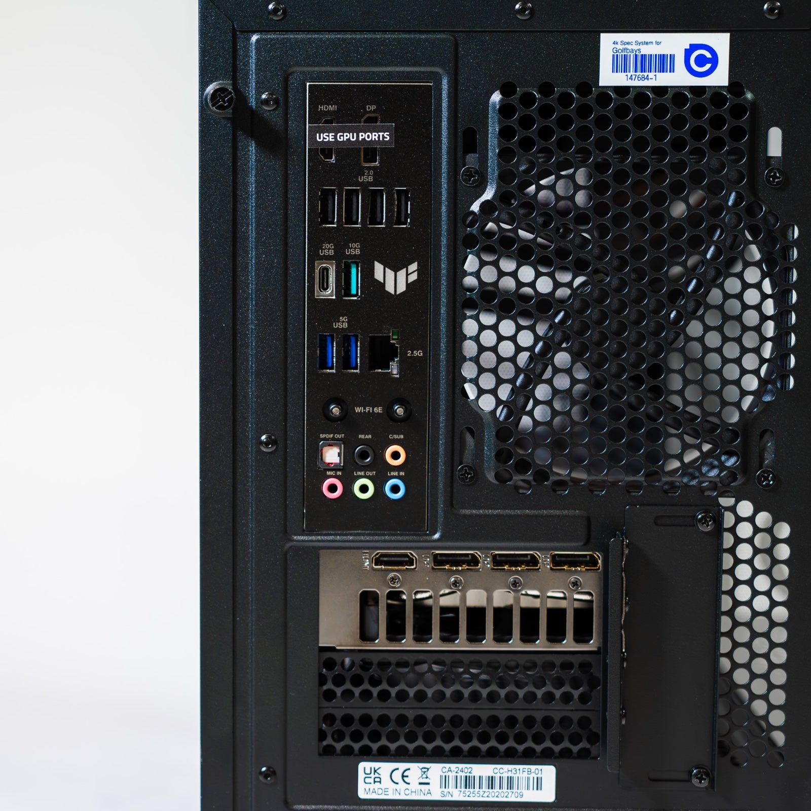 GolfBays x Chilblast Golf Simulator Gaming PC 4K Spec